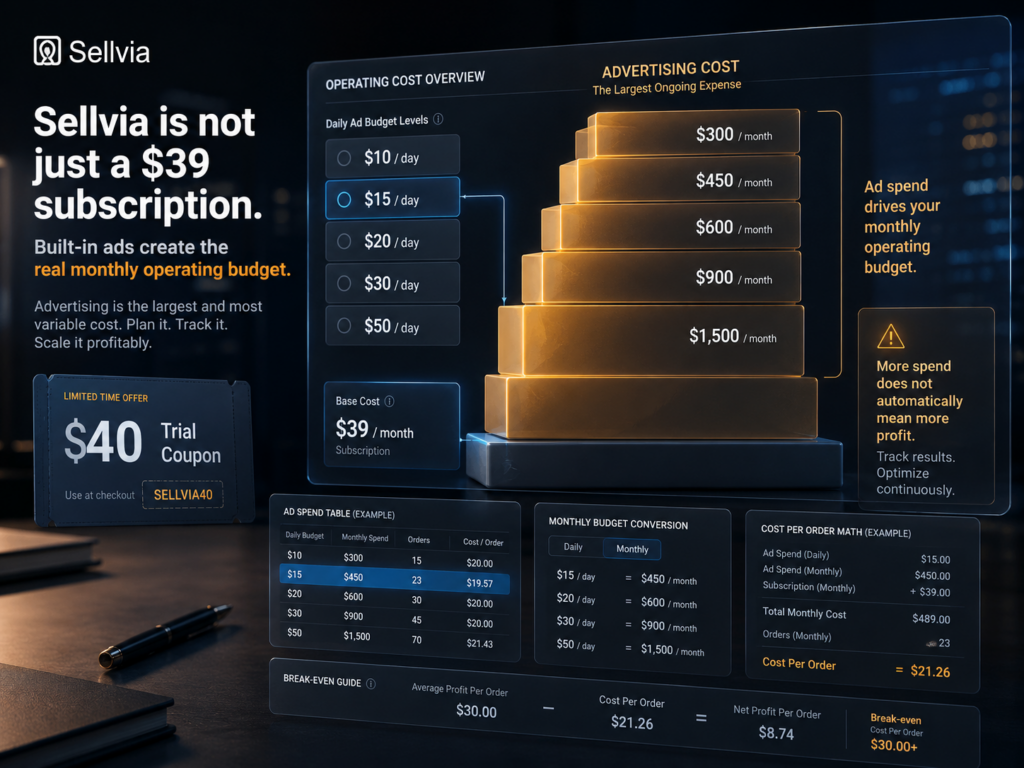 Sellvia Built-In Advertising Tool