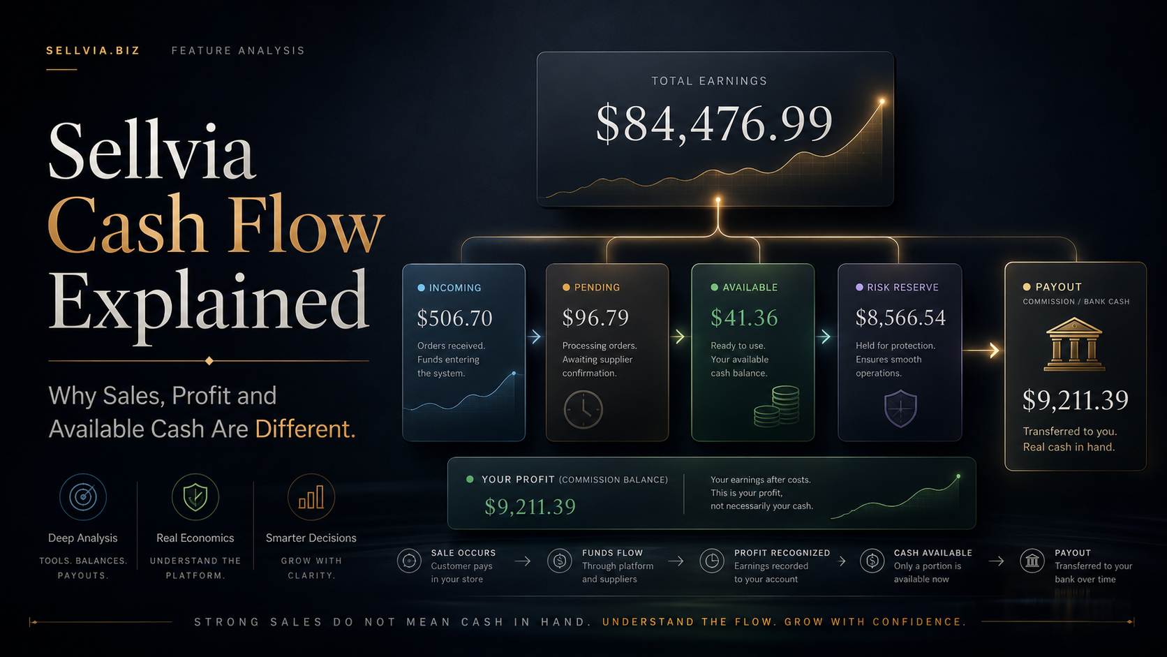 Sellvia Cash Flow Explained