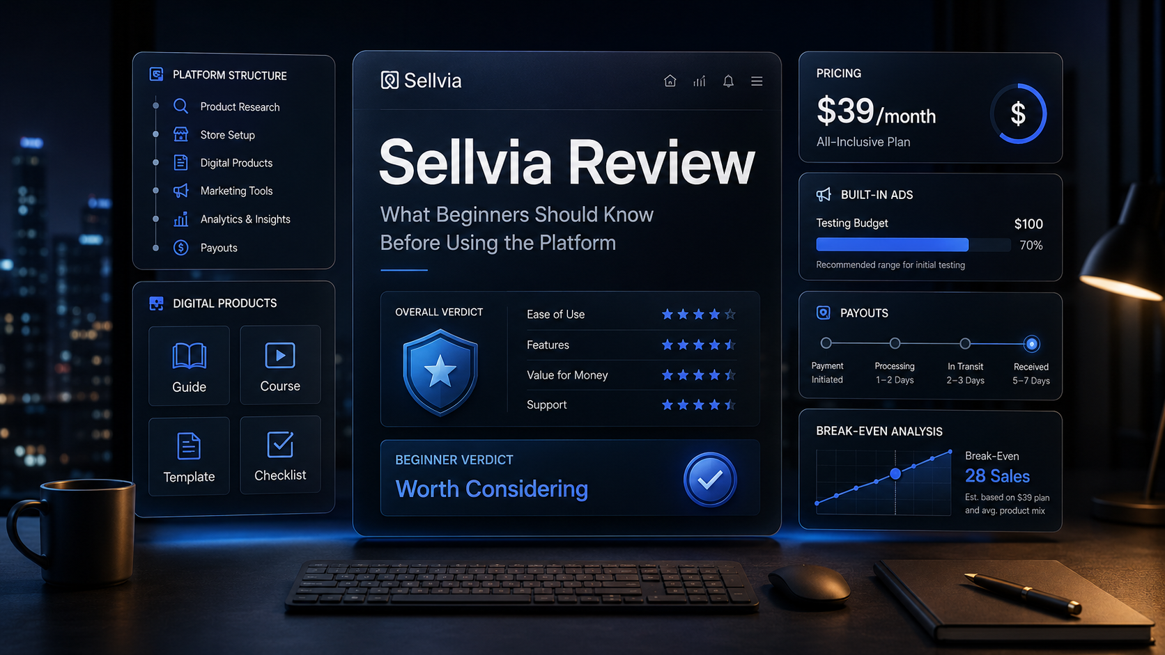 Sellvia Business Analysis: Costs, Cash Flow and Profitability