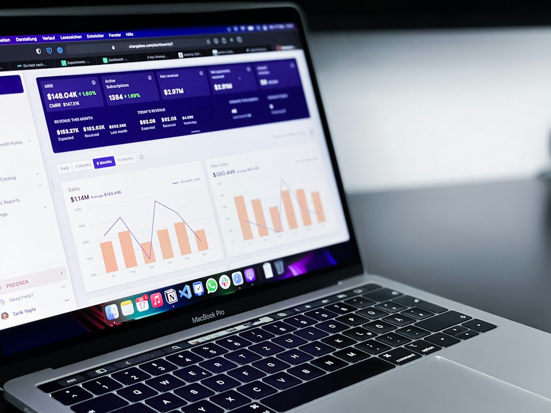 Business analytics dashboard representing operating cash and advertising planning